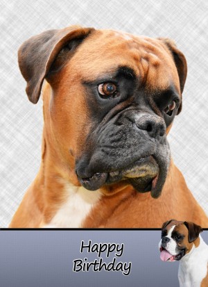 Boxer Dog Birthday Card