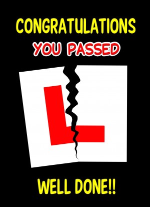 Passed Your Driving Test Card (Congratulations, Black)