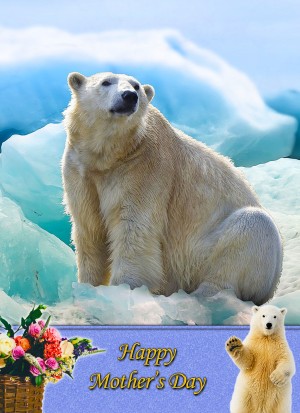 Polar Bear Mother's Day Card