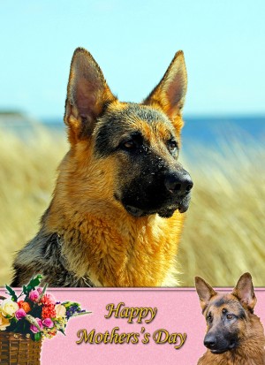 German Shepherd Mother's Day Card 