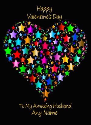 Personalised Valentines Day 'Husband' Verse Poem Greeting Card