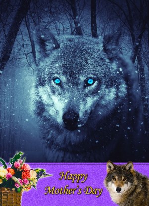 Wolf Mother's Day Card