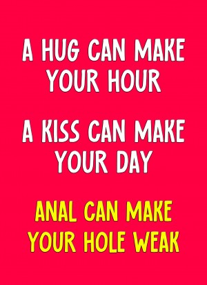 Funny Rude Quote Greeting Card (Design 3)