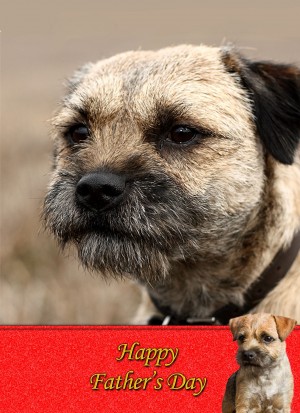Border Terrier Father's day card