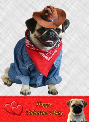 Pug Valentine's Day Card