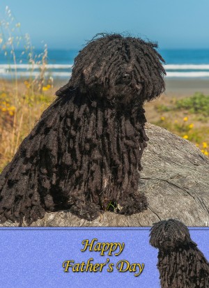 Hungarian Puli Father's Day Card
