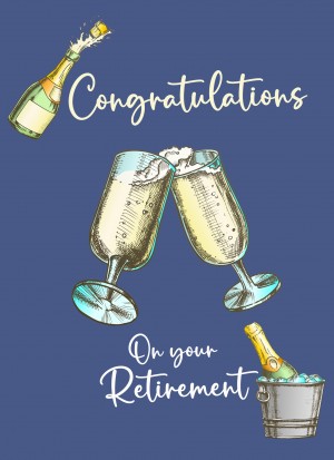 Happy Retirement Congratulations Card (Blue)