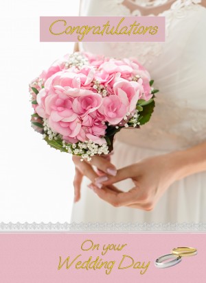 Wedding Congratulations Card (Pink)