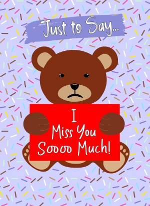 Missing You Greeting Card (Bear)