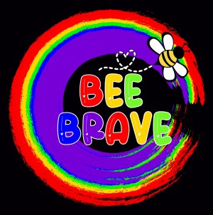 Inspirational Quote Pride Greeting Card - Bee Brave