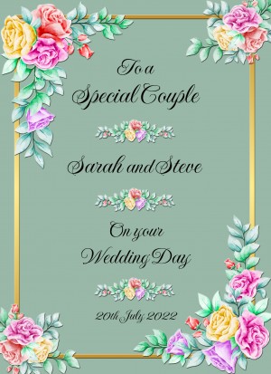 Personalised Wedding Congratulations Card (Border)