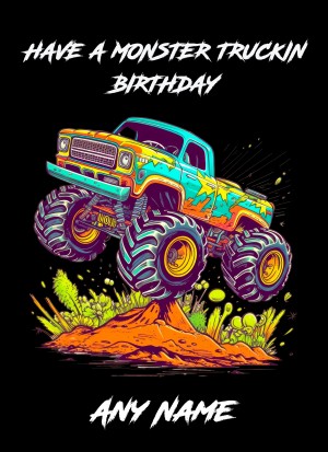 Personalised Monster Truck Birthday Card 4