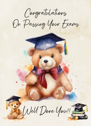 Congratulations On Passing Your Exams Greeting Card (Design 2)
