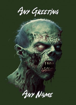 Personalised Fantasy Zombie Greeting Card (Birthday, Fathers Day, Any Occasion) Design 4