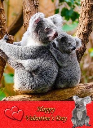 Koala Bear Valentine's Day Card