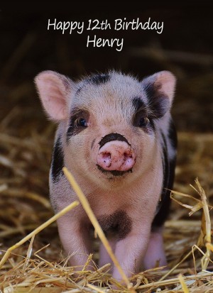 Personalised Pig Card