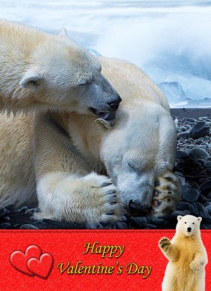 Polar Bear Valentine's Day Card
