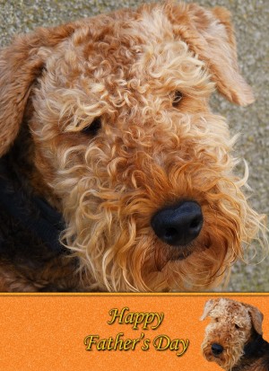 Airedale Dog Father's Day Card