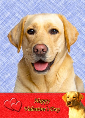 Golden Labrador Valentine's Day Card
