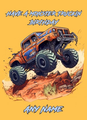 Personalised Monster Truck Birthday Card 5