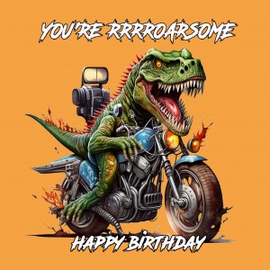 Dinosaur Funny T Rex Birthday Card 5