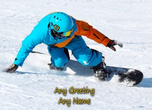 Personalised Snowboarding Card