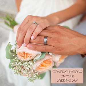Wedding Congratulations Square Card (Rings)