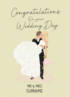 Personalised Wedding Congratulations Card (Mr and Mrs)