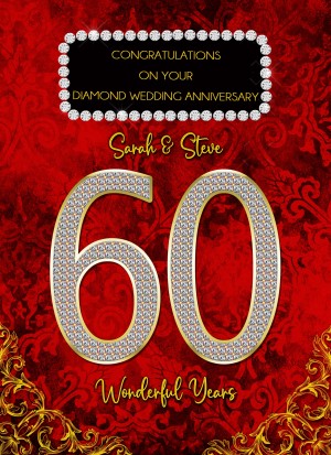 Personalised Diamond 60th Wedding Anniversary Card (Special Couple)