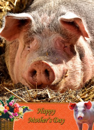 Pig Mother's Day Card