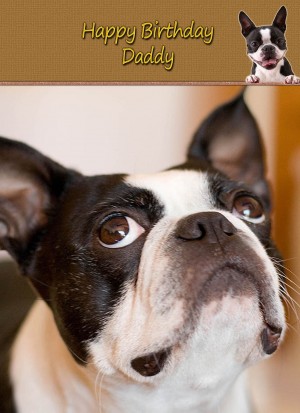 Personalised Boston Terrier Card