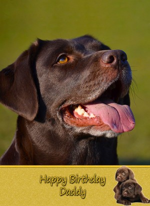 Personalised Chocolate Labrador Card