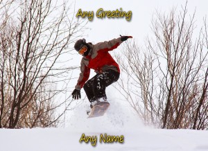 Personalised Snowboarding Card