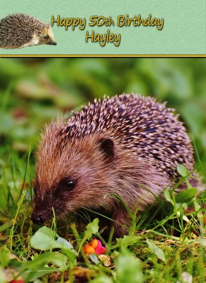 Personalised Hedgehog Card
