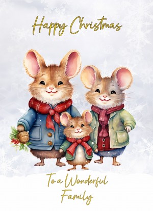 Christmas Card For Family (Mouse)