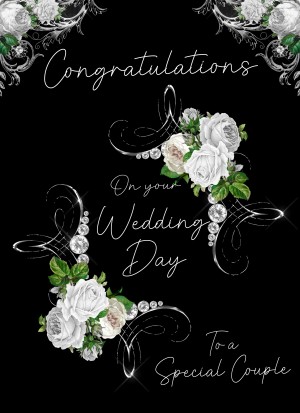 Wedding Congratulations Card (Black)