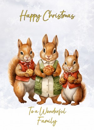 Christmas Card For Family (Squirrel)