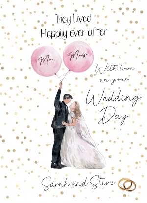 Personalised Wedding Congratulations Card (White)