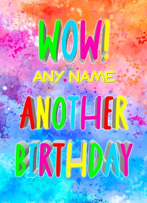 Personalised Happy Birthday Greeting Card (Colour)