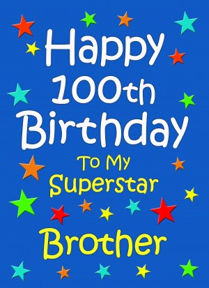Brother 100th Birthday Card (Blue)