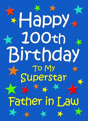 Father in Law 100th Birthday Card (Blue)
