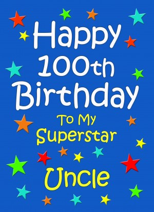 Uncle 100th Birthday Card (Blue)