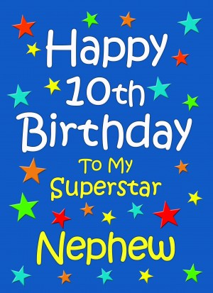 Nephew 10th Birthday Card (Blue)