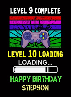 Stepson 10th Birthday Card (Gamer, Design 2)
