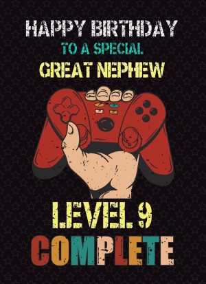 Great Nephew 10th Birthday Card (Gamer, Design 3)
