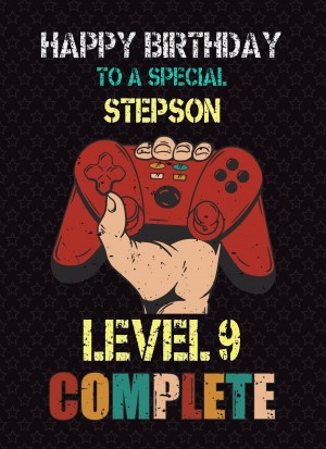 Stepson 10th Birthday Card (Gamer, Design 3)