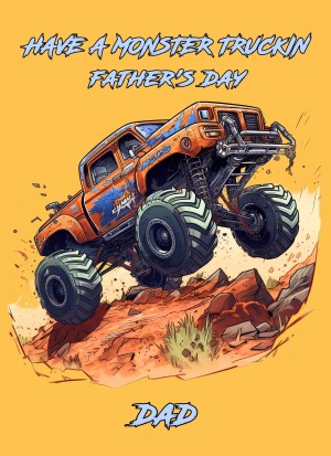 Monster Truck Fathers Day Card for Dad