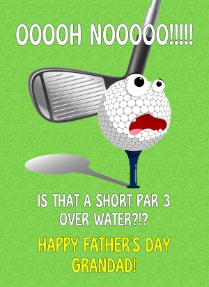 Funny Golf Fathers Day Card for Grandad