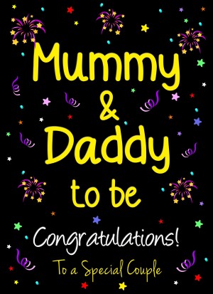 Mummy and Daddy to be Baby Pregnancy Congratulations Card 