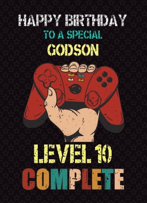 Godson 11th Birthday Card (Gamer, Design 3)